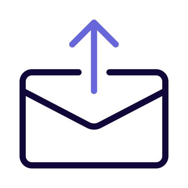 E- posta iletisi yükle, vektör illüstrasyonu 