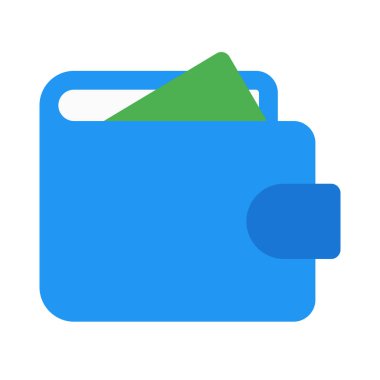 Cüzdan para dolu beyaz bir arka planda izole