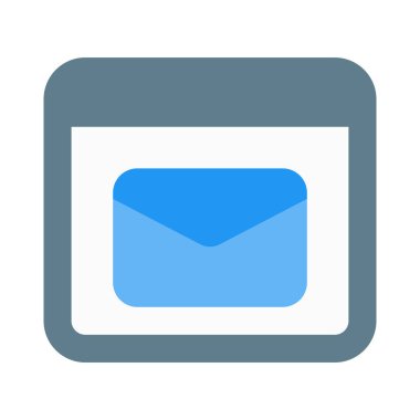 e- posta, web tarayıcı, vektör illüstrasyonu 