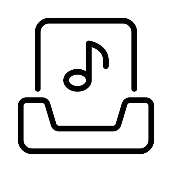 Anexo Caixa Entrada Arquivo Áudio — Vetor de Stock