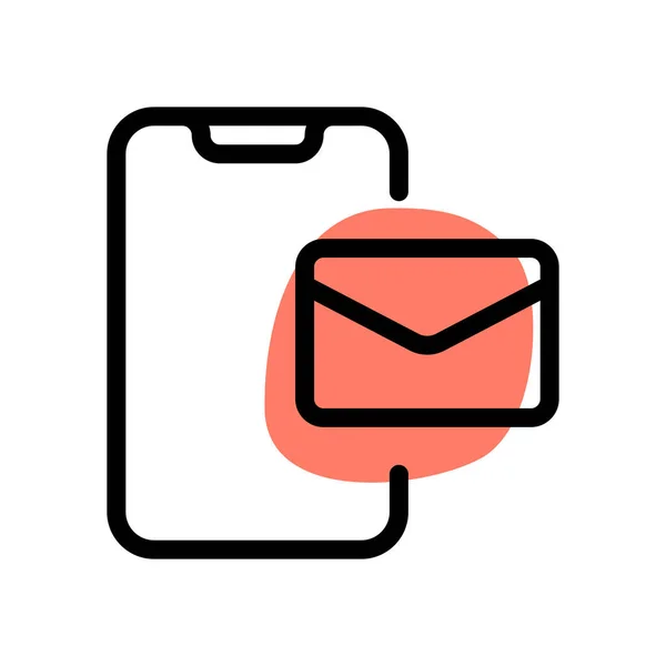 Mobile Mail Benachrichtigung Vektorillustration — Stockvektor
