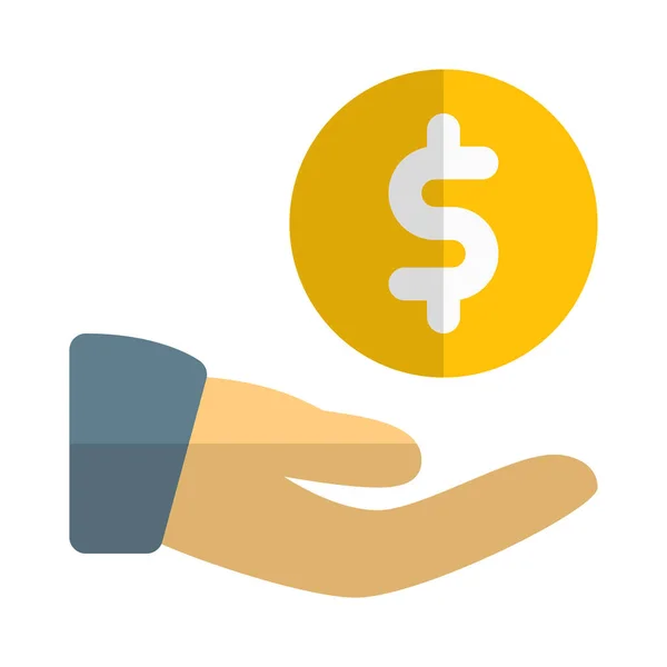 Darování Dolarových Peněz Charitativním Fondu — Stockový vektor