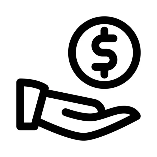 Δωρεά Χρημάτων Δολάρια Ένα Φιλανθρωπικό Ταμείο — Διανυσματικό Αρχείο