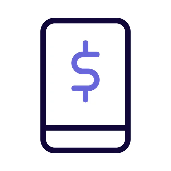 Smartphone Bank Ansökan Med Online Köpmansportal — Stock vektor
