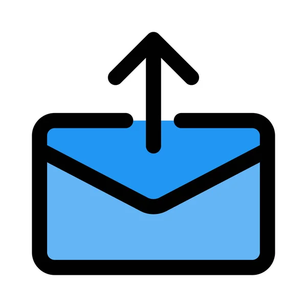 Mailbericht Uploaden Vectorillustratie — Stockvector