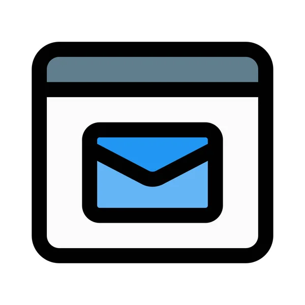 Mail Webbrowser Vektorillustration — Stockvektor