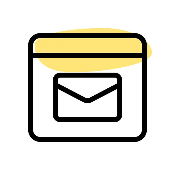 Mail Webbrowser Vektorillustration — Stockvektor