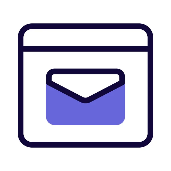 Email Webový Prohlížeč Vektorová Ilustrace — Stockový vektor