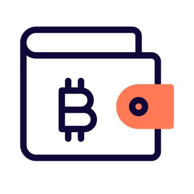 Cep telefonu uygulamasının bitcoin para dijital cüzdan logosu