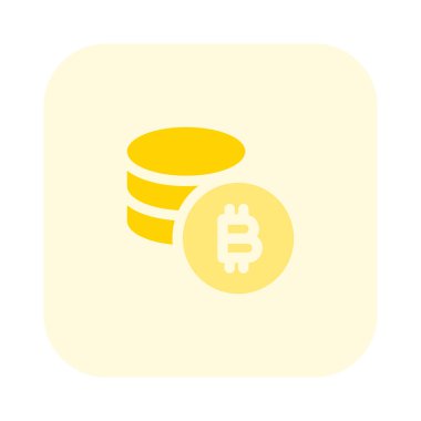 Bitcoin sunucu düzeni beyaz arkaplanda izole edildi