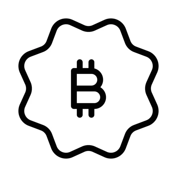 Badge Bitcoin Pour Portail Paiement Ligne Sur Internet — Image vectorielle