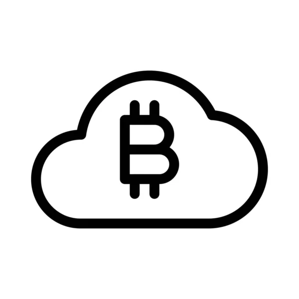 Cloud Bitcoin Server Για Εξόρυξη Και Άλλη Στατική Λειτουργία — Διανυσματικό Αρχείο