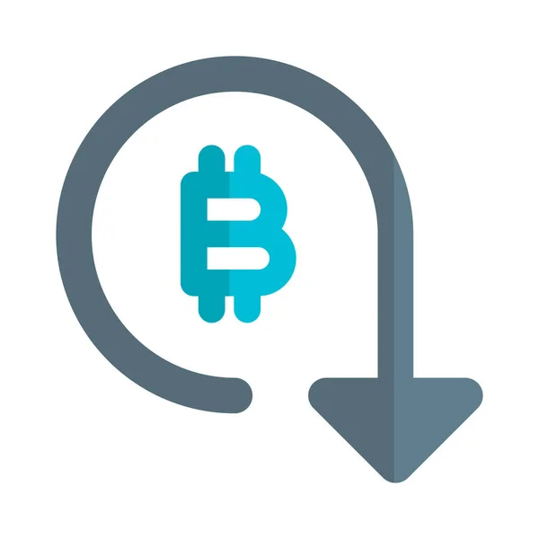 Bitcoin Αξία Internation Cryptocurrency Υπό Παρακμή — Διανυσματικό Αρχείο