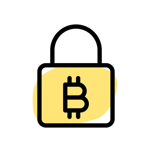Bitcoin Ssl Bloqueo Seguridad Con Cifrado Bits — Vector de stock