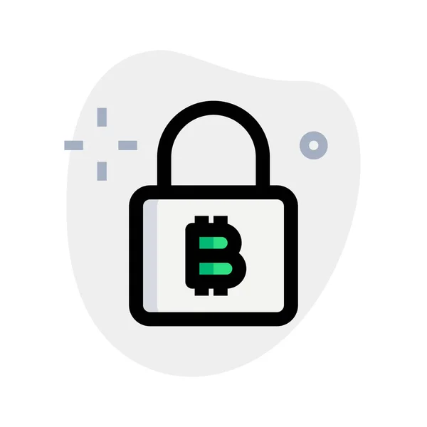 Bitcoin Ssl Bloqueo Seguridad Con Cifrado Bits — Vector de stock