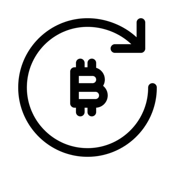 Bitcoin Processing Status Refresh Clockwize Arrow Symbol — Stock Vector