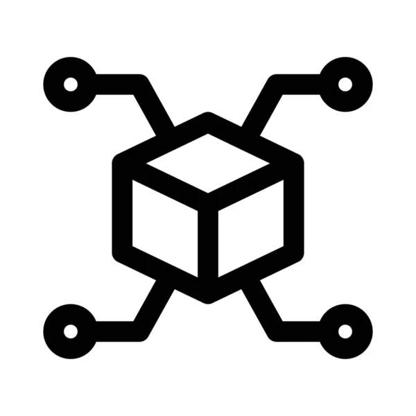 Blockchain Peer Connected Network Für Bergbautechnologie — Stockvektor