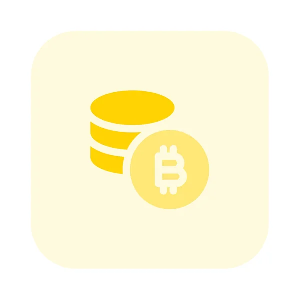 Layout Server Bitcoin Isolato Sfondo Bianco — Vettoriale Stock