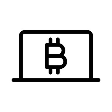 Bitcoin kripto para biriminden bir dizüstü bilgisayardaki madenciliğe