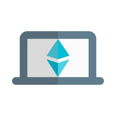 Ethereum kripto para birimi akranı bir dizüstü bilgisayarda madencilik yapıyor