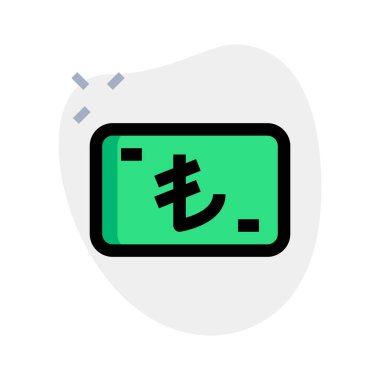 Lira yasal ihale notu ve resmi para birimi hindisi.