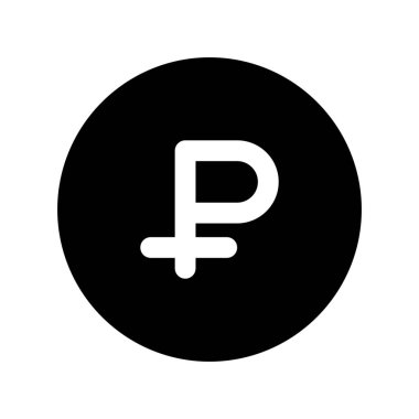 Ruble para birimi sembolü Rus kopeek parası.