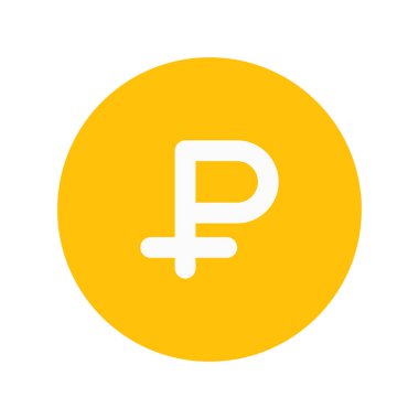 Ruble para birimi sembolü Rus kopeek parası.