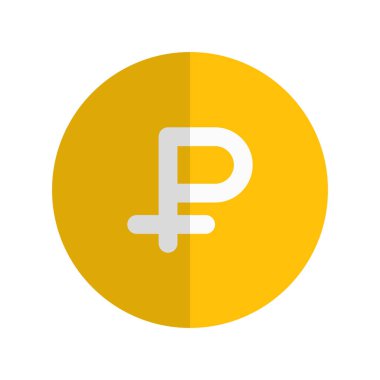 Ruble para birimi sembolü Rus kopeek parası.