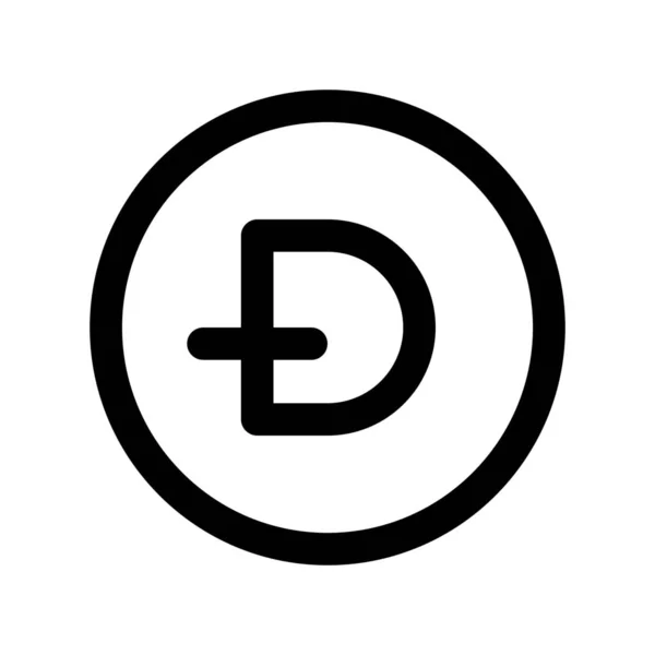 Instrumentpanel Gruv Ansökan Logotyp För Cryptocurrencies — Stock vektor