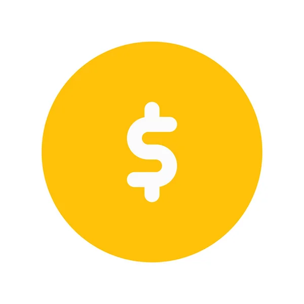 Dollar Monnaie Symbole Pièce Banque Investissement — Image vectorielle