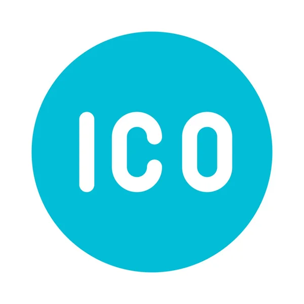 Ico Logotyp Isolerad Vit Bakgrund — Stock vektor