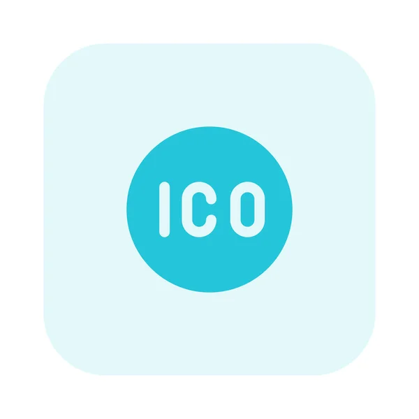 stock vector ICO logotype isolated on a white background