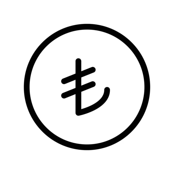 Символ Счет Финансы Турецкой Лиры — стоковый вектор