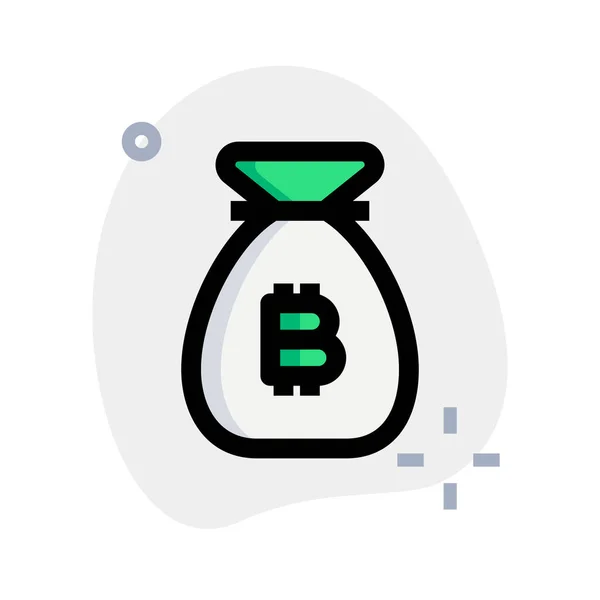 Bitcoin Cashback Offrire Concetto Sacco Borsa Con Logo — Vettoriale Stock