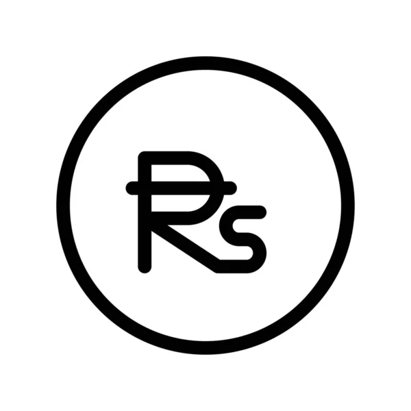 Nepálský Symbol Rupie Paisou Nižší Dominantní Hodnotou — Stockový vektor