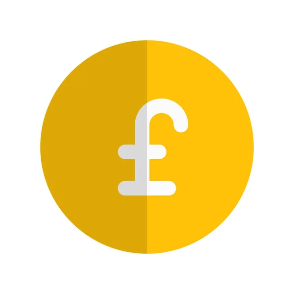 Britische Pfund Münze Kreisform Geld Und Finanzen — Stockvektor