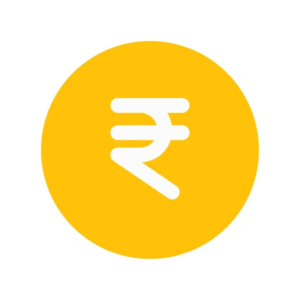 Símbolo Rupia Indiana Com Paisa Valor Dominação Inferior — Vetor de Stock