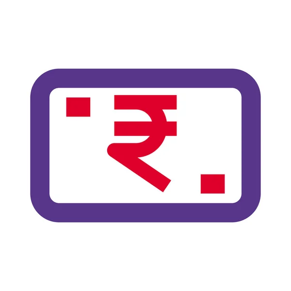 Rupias Curso Legal Una Moneda Oficial Provincia India — Vector de stock