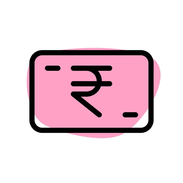 Rupias Curso Legal Una Moneda Oficial Provincia India — Vector de stock