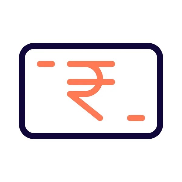 卢比法定货币 印度的官方货币 — 图库矢量图片