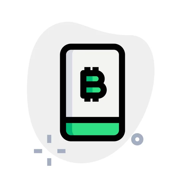 Kostenlose Smartphone Anwendung Für Bitcoin Currency Mining — Stockvektor