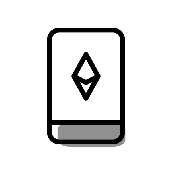 Kostenlose Smartphone Anwendung Für Ethereum Currency Mining — Stockvektor
