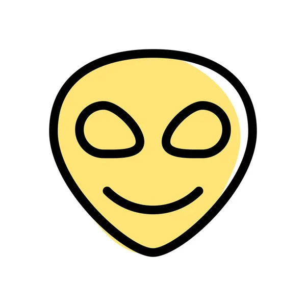 Främmande Huvud Emoji Används Instant Messenger Chat — Stock vektor