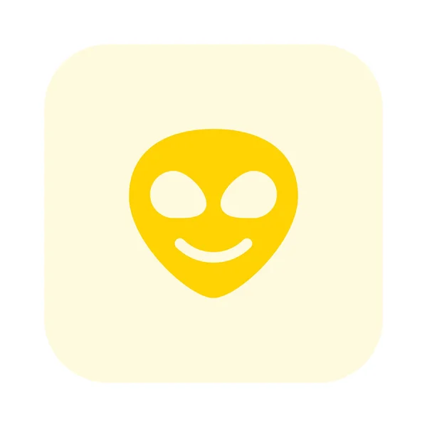 Emoji Cabeza Alienígena Utilizado Chat Mensajería Instantánea — Vector de stock