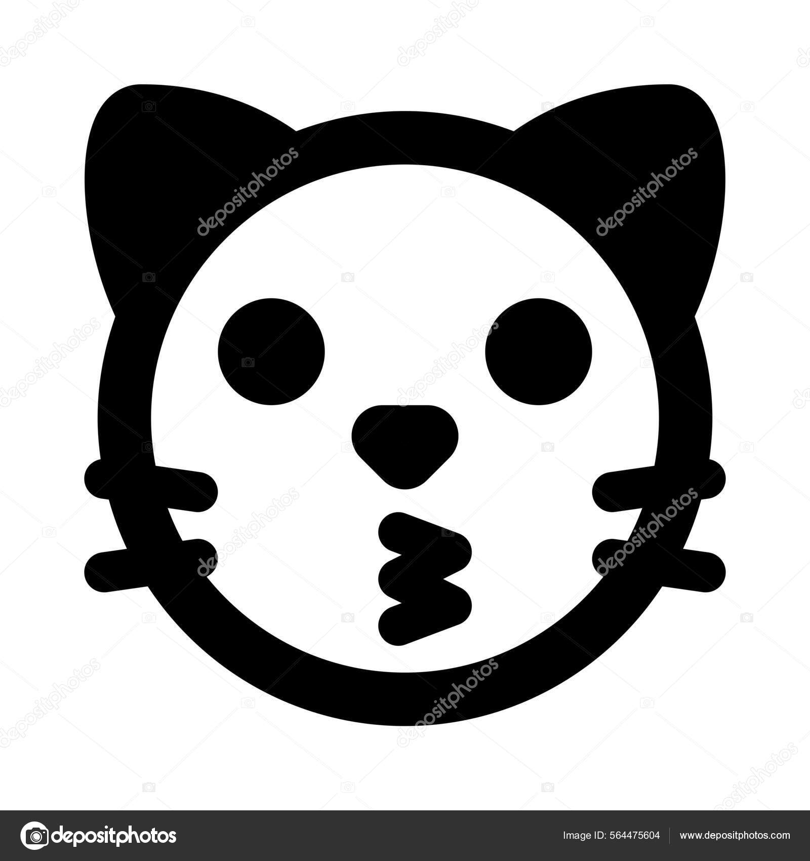 Cat Face Emoji Blowing Kiss Facial Expression Stock Vector by
