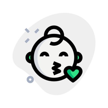 bebek sohbet etmek için öpücük emojisi üflüyor.