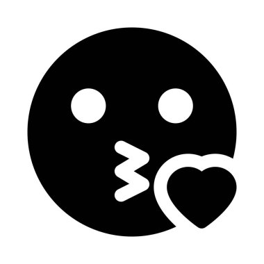 Sevimli yüz ifadesi ve kalp çarpıcı bir öpücük.