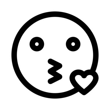 Sevimli yüz ifadesi ve kalp çarpıcı bir öpücük.