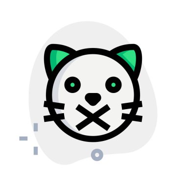 Kedi suratı yasak ifade için çarpıştı.