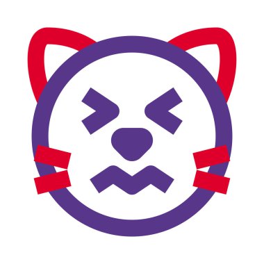 Kedi gözleri şaşkın resimsel tasvir simgesi ile kapalı